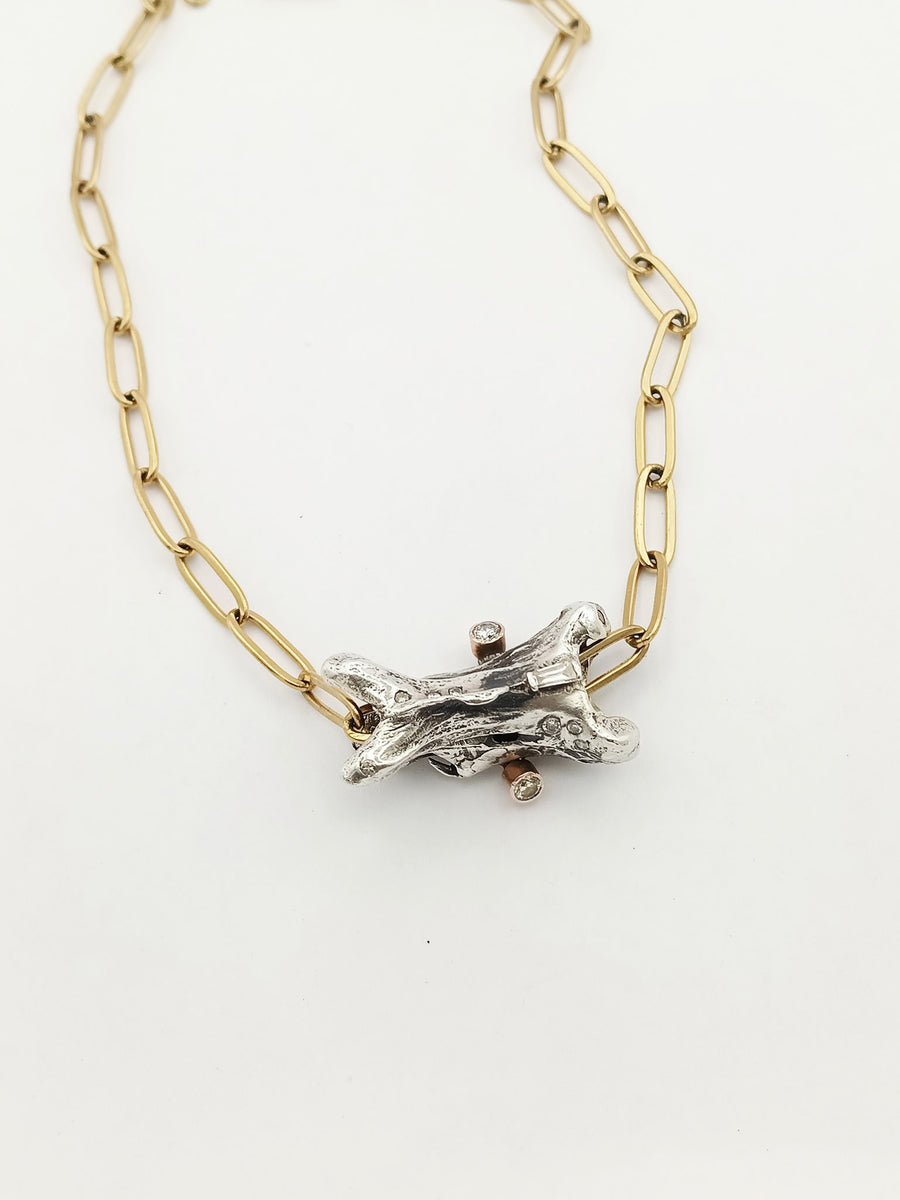 Vertebrae Diamond Necklace
