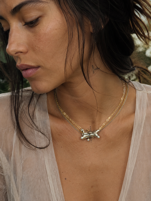 Vertebrae Diamond Necklace