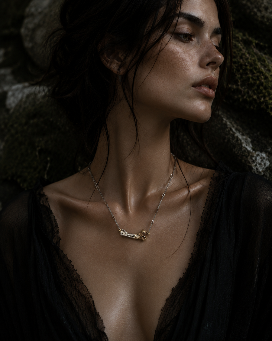 Diamond Bone Necklace