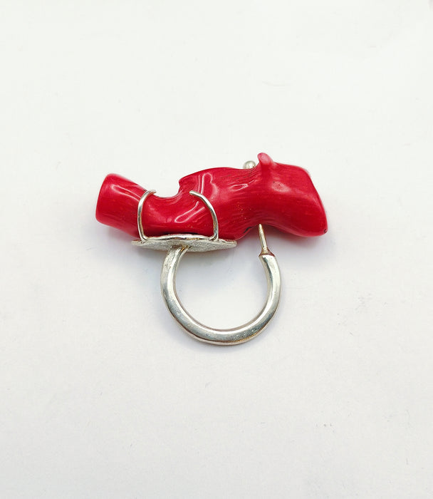 Red Coral Garnet Earrings
