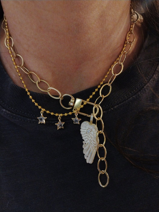 Sterling & Diamond Wing Necklace