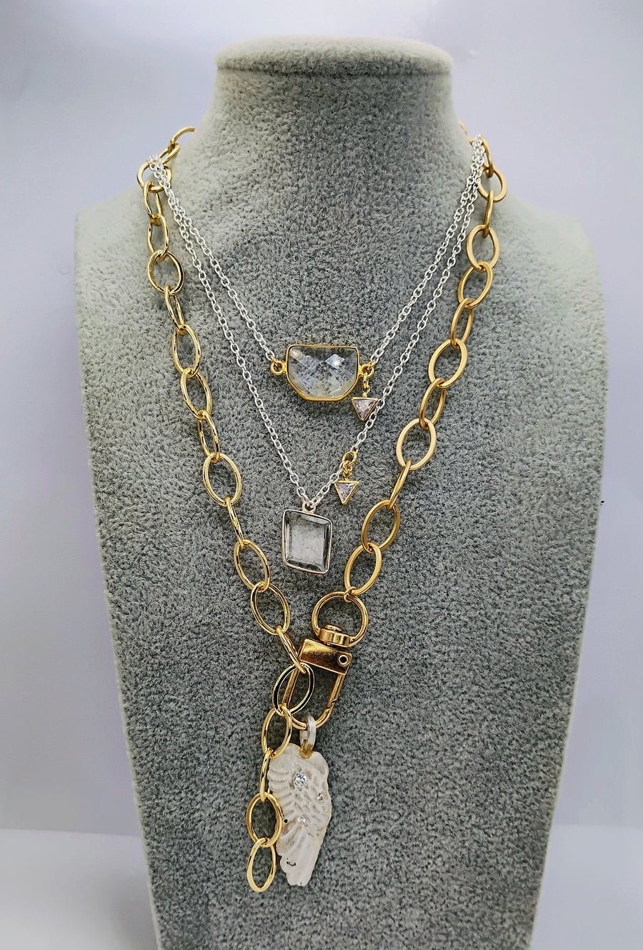 Sterling & Diamond Wing Necklace