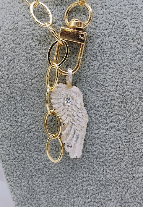 Sterling & Diamond Wing Necklace