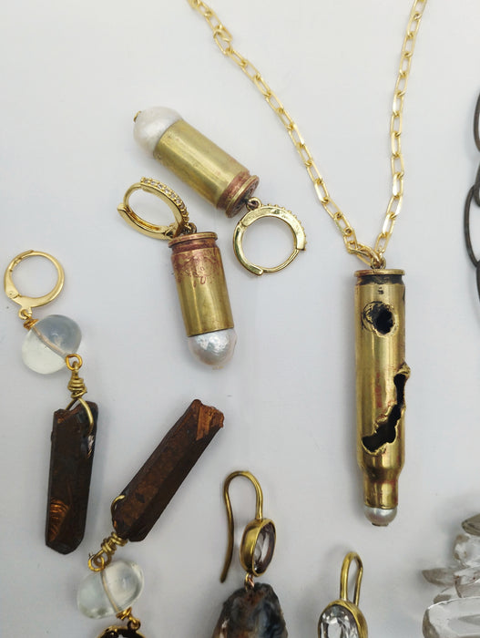 Bullet Pearl Earrings