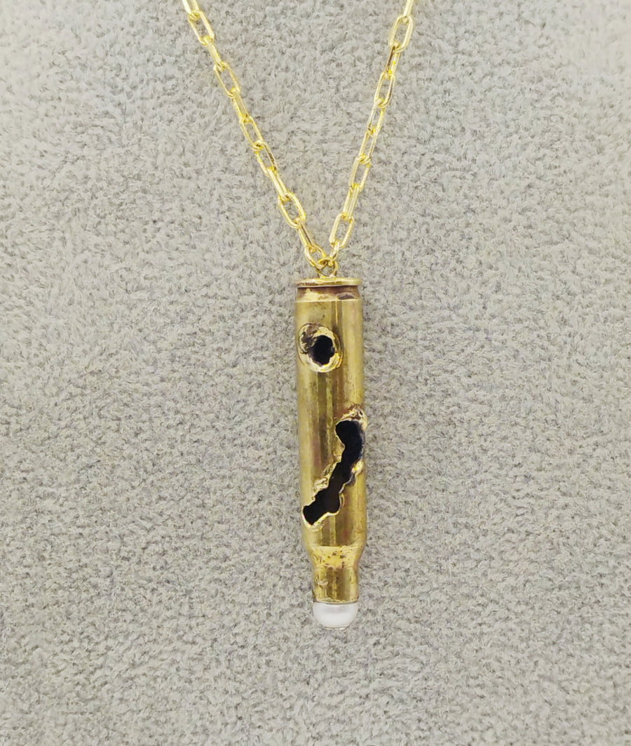 Melted Bullet Pearl Necklace