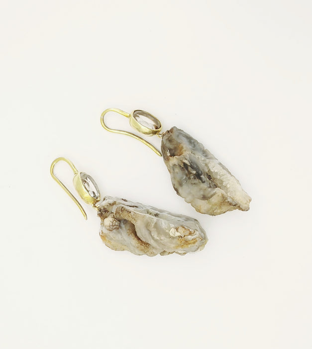 Geode Quartz Drop Earrings