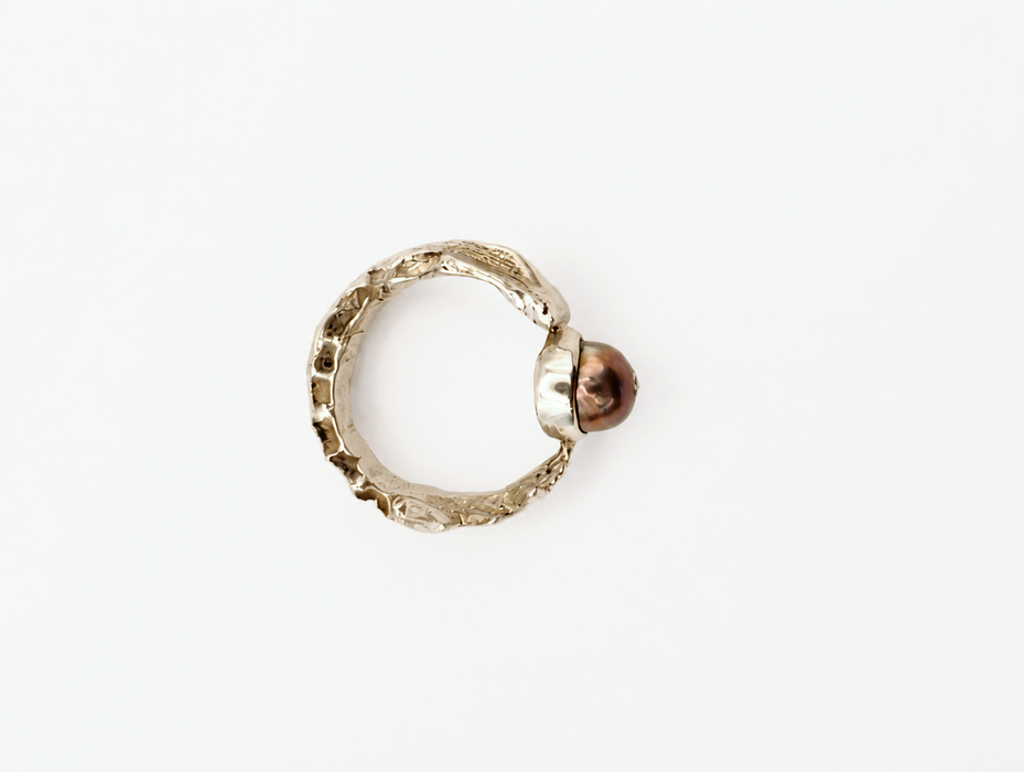 Opossum Jaw Pearl Ring