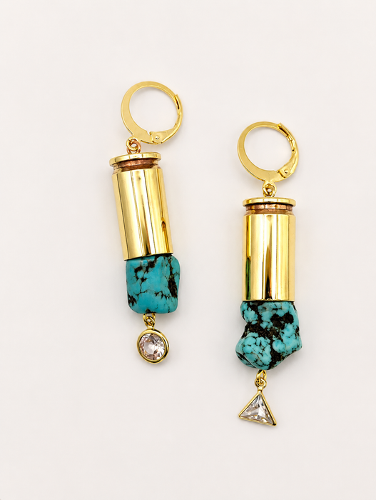 Turquoise Bullet Earrings