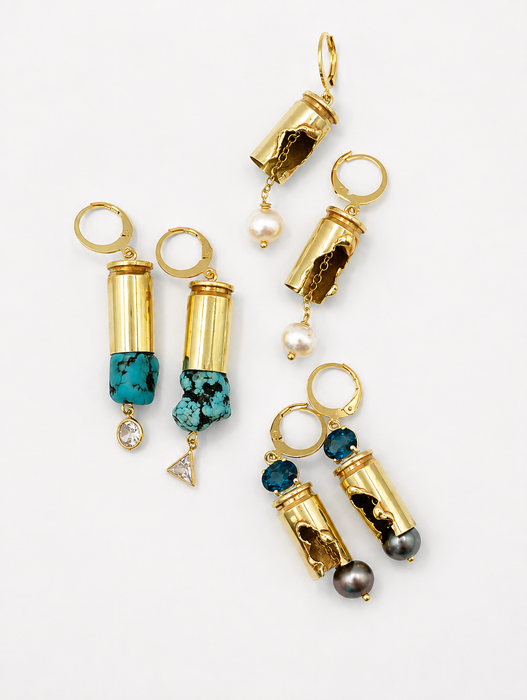 London Blue Topaz Bullet Earrings
