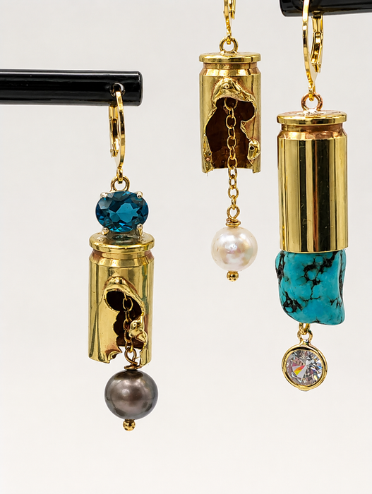 London Blue Topaz Bullet Earrings