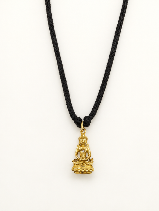 Brass Diamond Buddha Necklace