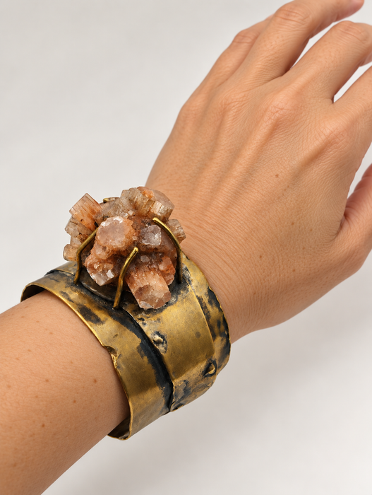Brutalist Aragonite Cuff