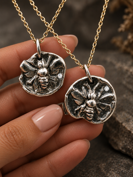 Bee Medallion with Diamond