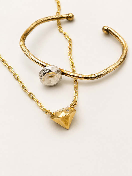 Brass Diamond Necklace