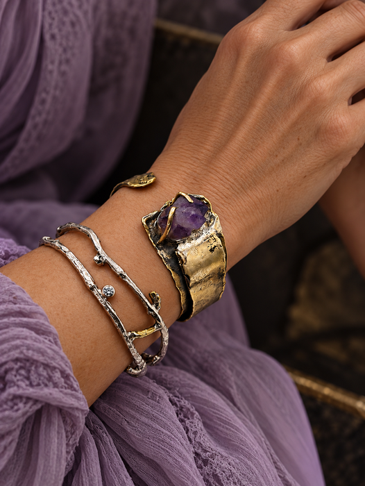Amethyst Cuff Bracelet