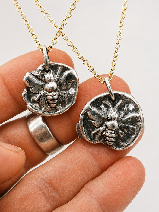 Bee Medallion with Diamond