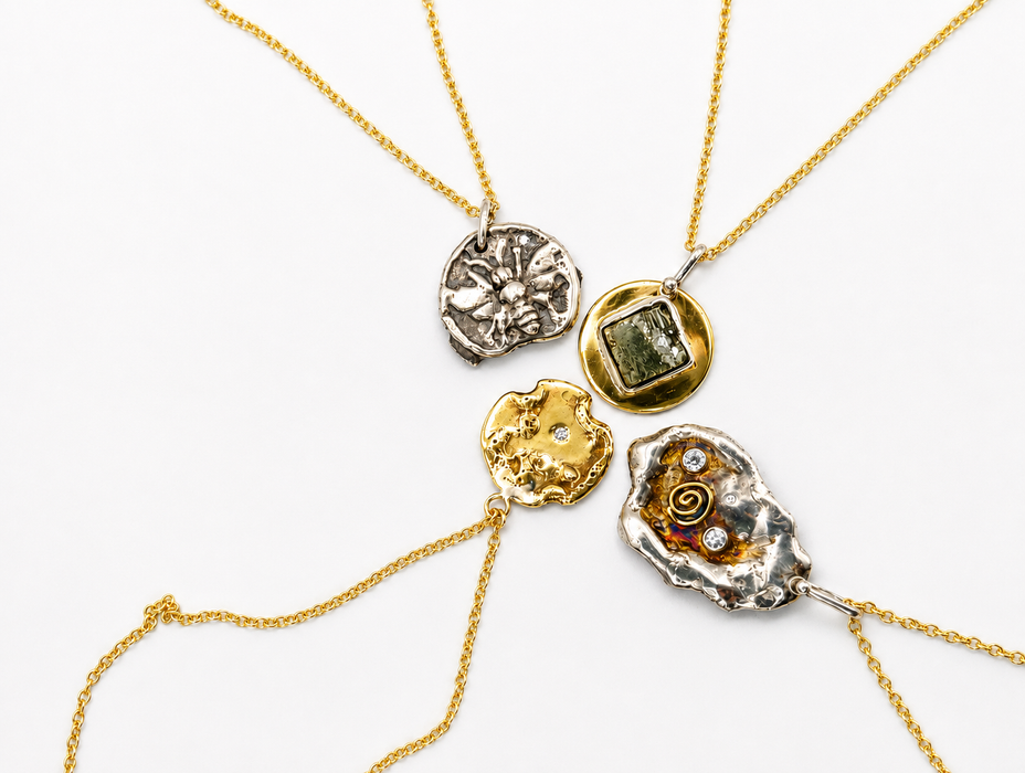 Gold Disk Pendants