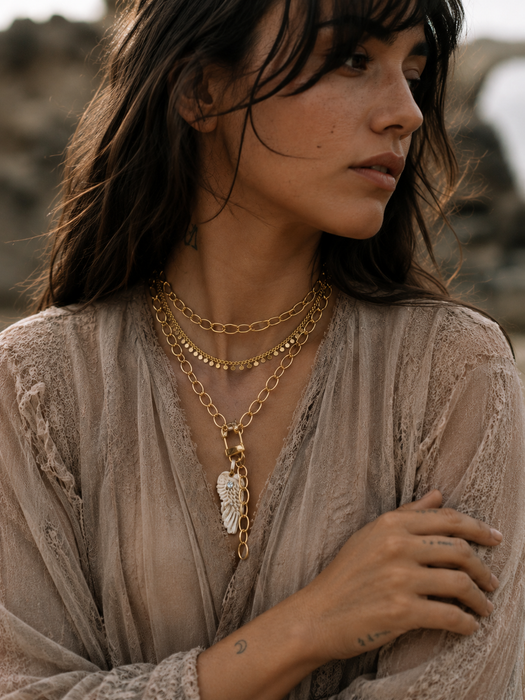 Sterling & Diamond Wing Necklace