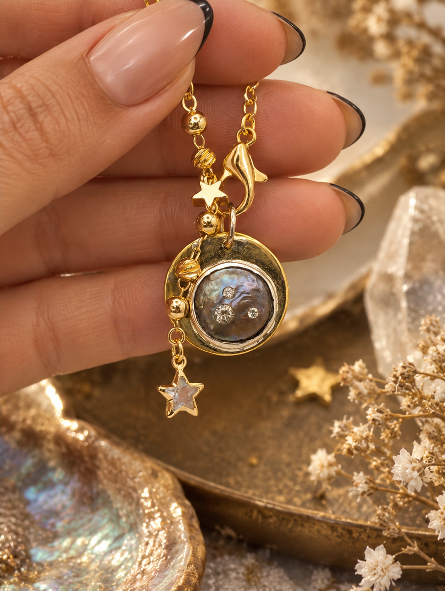 Starry Night Pearl Necklace