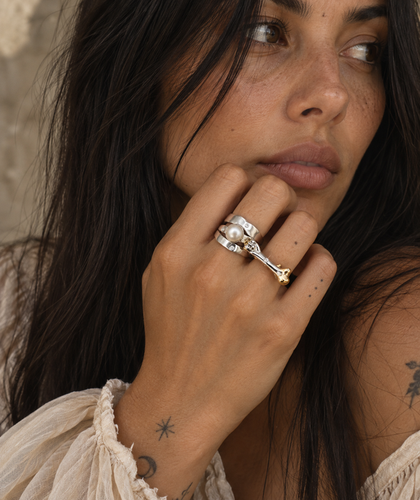 Bone Diamond Ring