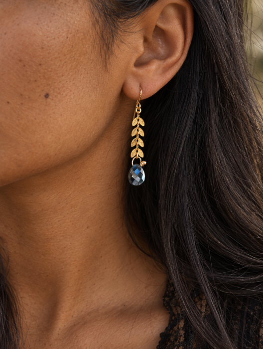 Herringbone Labradorite Earrings