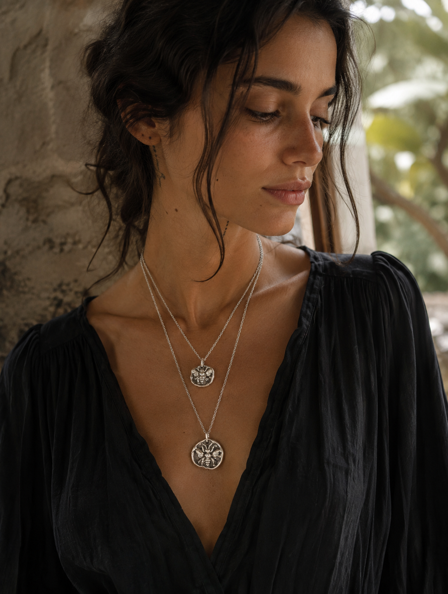 Bee Medallion with Diamond