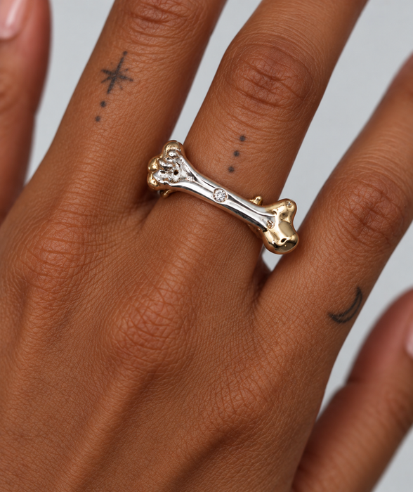 Bone Diamond Ring