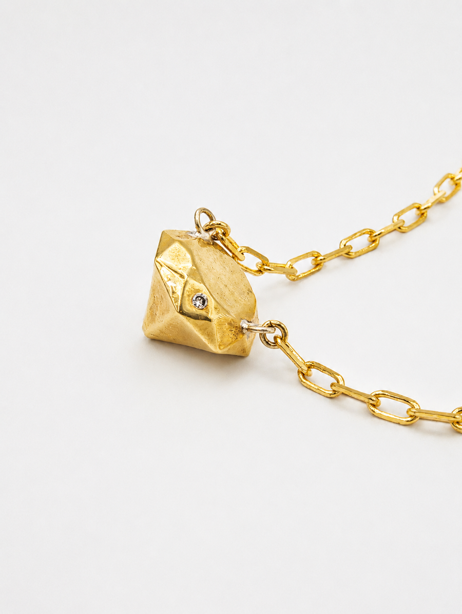 Brass Diamond Necklace