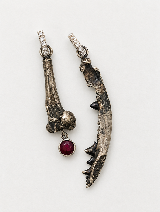 Garnet Bone Earrings