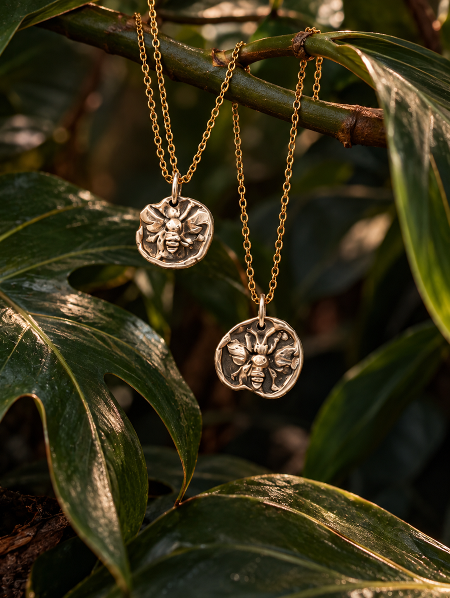 Bee Medallion with Diamond