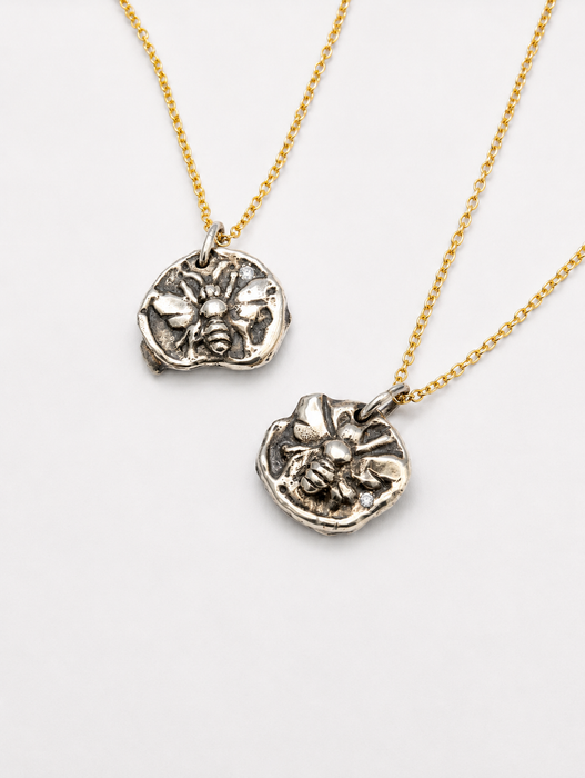 Bee Medallion with Diamond
