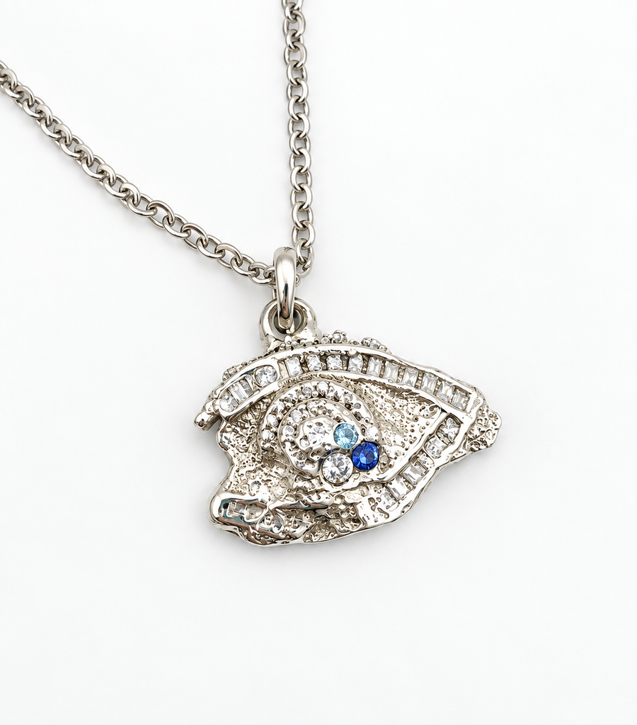 Sapphire Evil Eye Pendant Necklace
