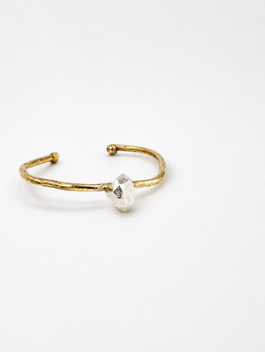 Silver Diamond Cuff