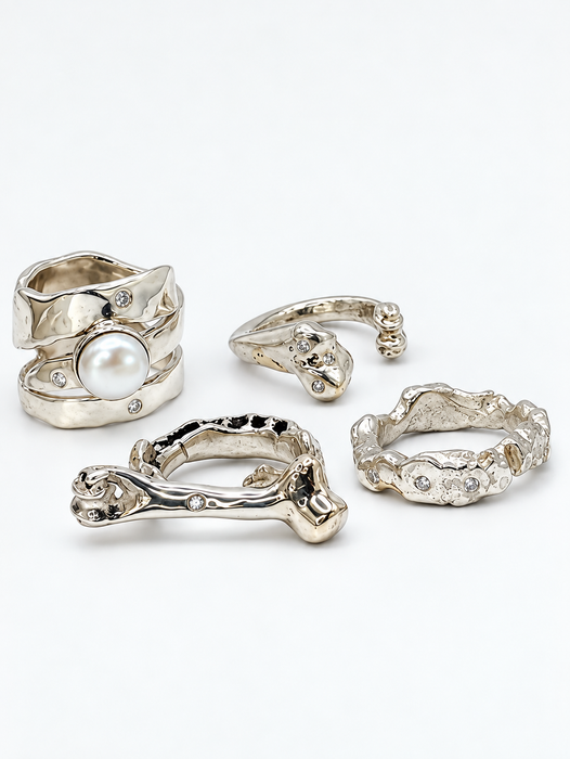 Bone Diamond Ring