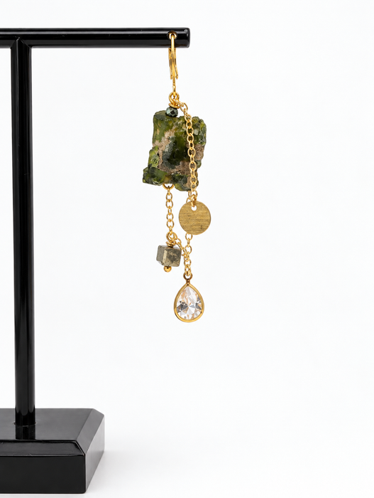 Green Roman Glass Earrings