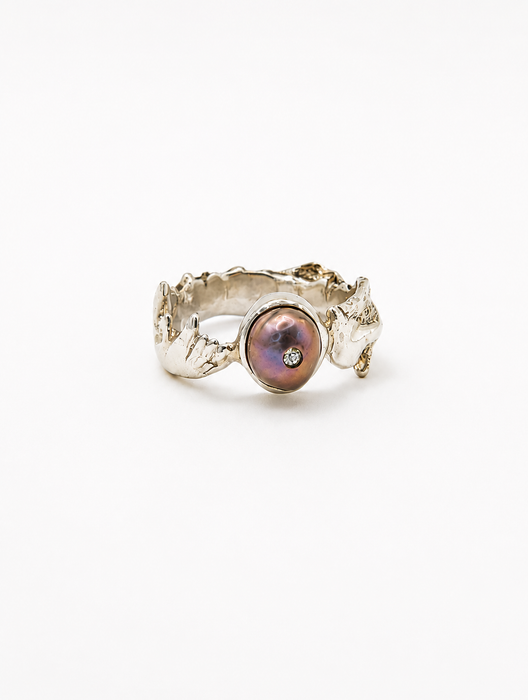 Opossum Jaw Pearl Ring