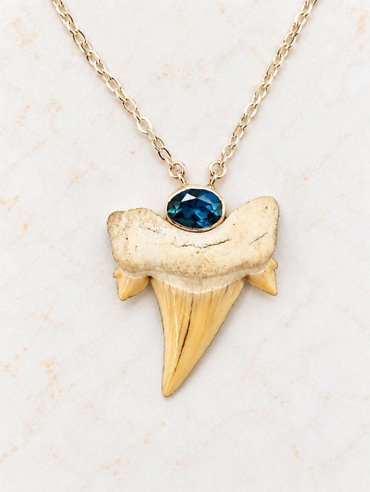 Stone Shark Tooth Necklaces