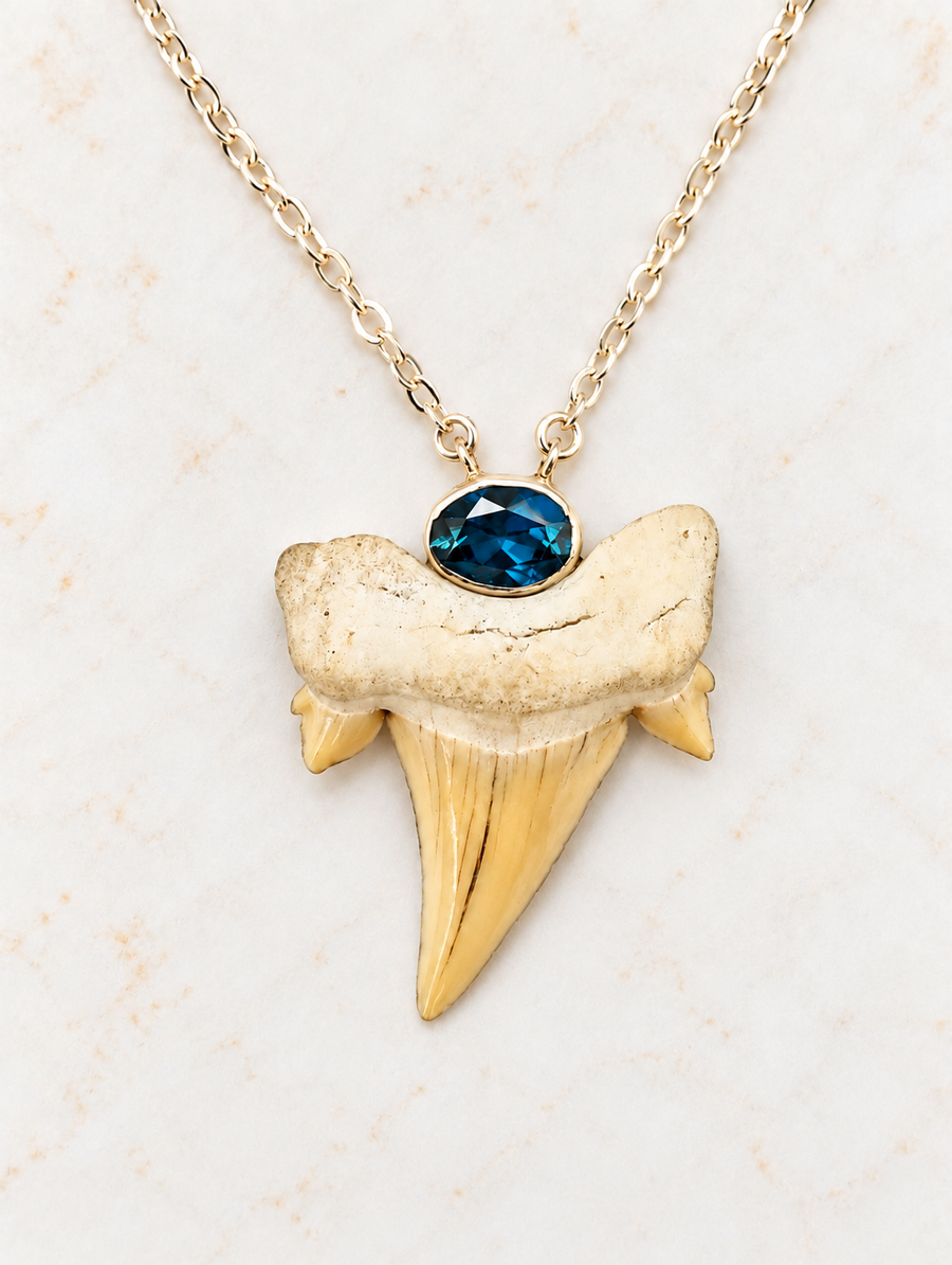 Stone Shark Tooth Necklaces