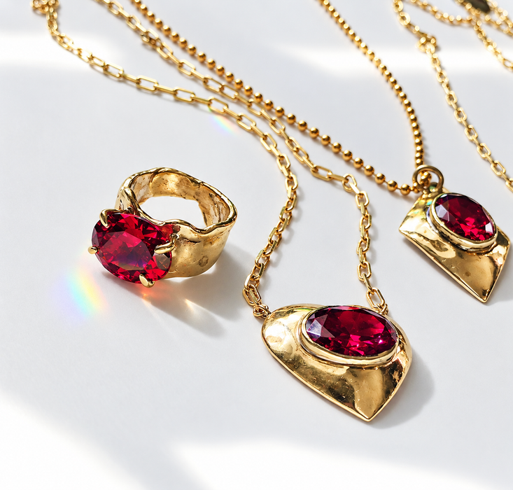 Ruby Pendant Necklaces