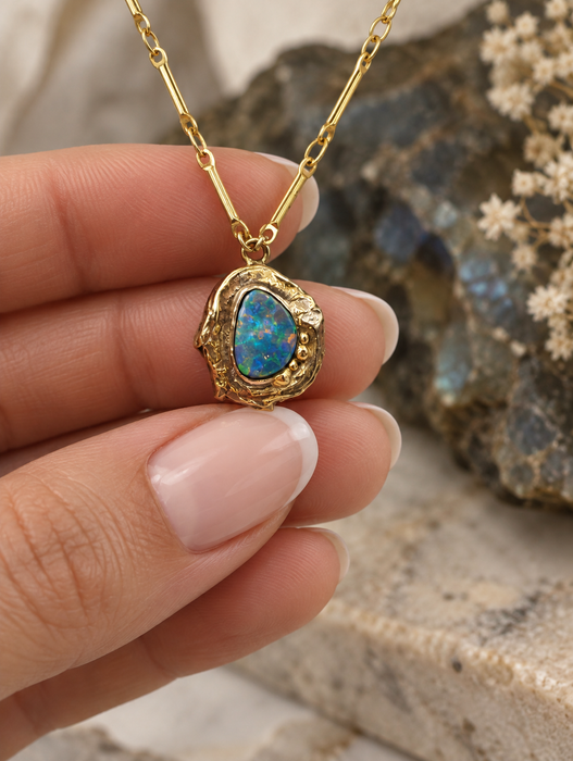 Opal Branch Pendant Necklace