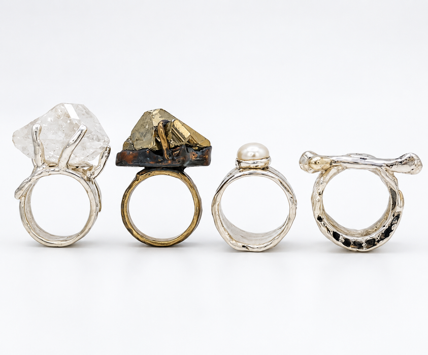 Bone Diamond Ring