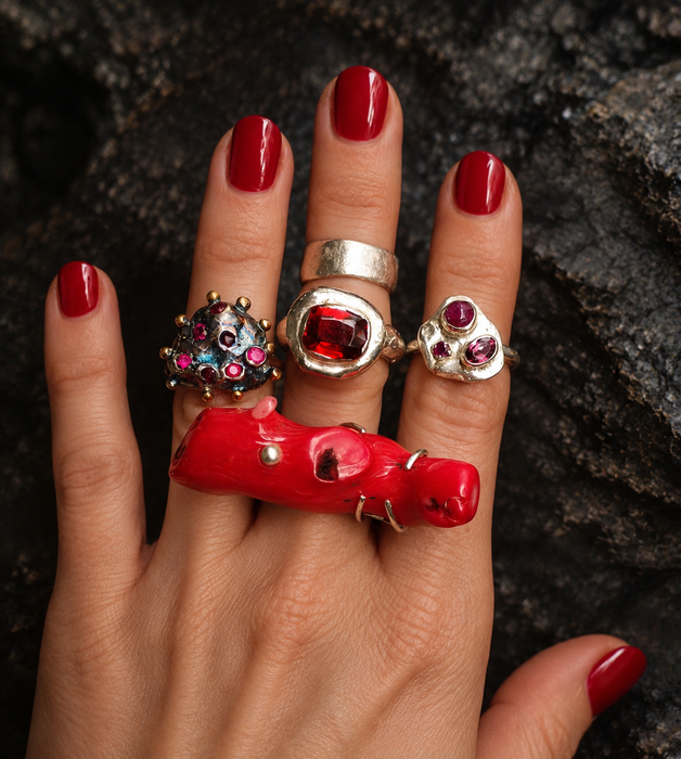 Red Coral Ring