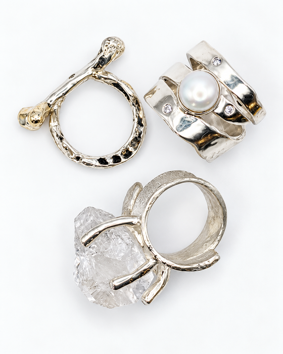 Bone Diamond Ring