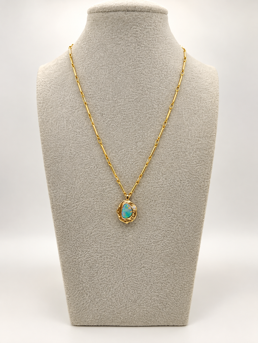 Opal Branch Pendant Necklace