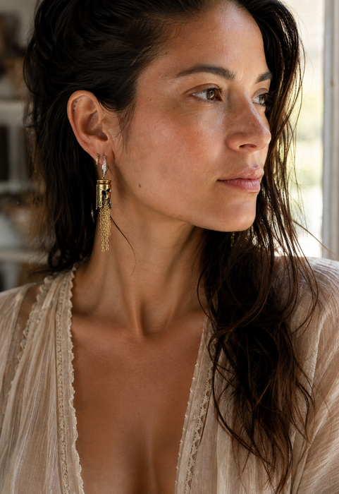 Bullet Chain Earrings