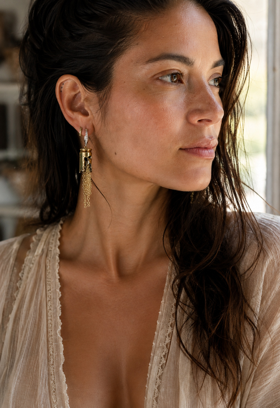 Bullet Chain Earrings