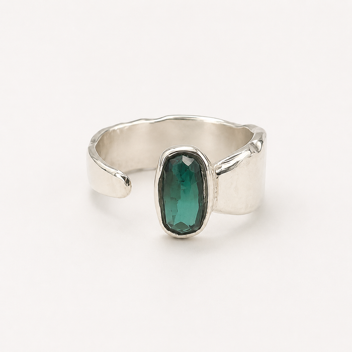 Green Tourmaline Bypass Ring