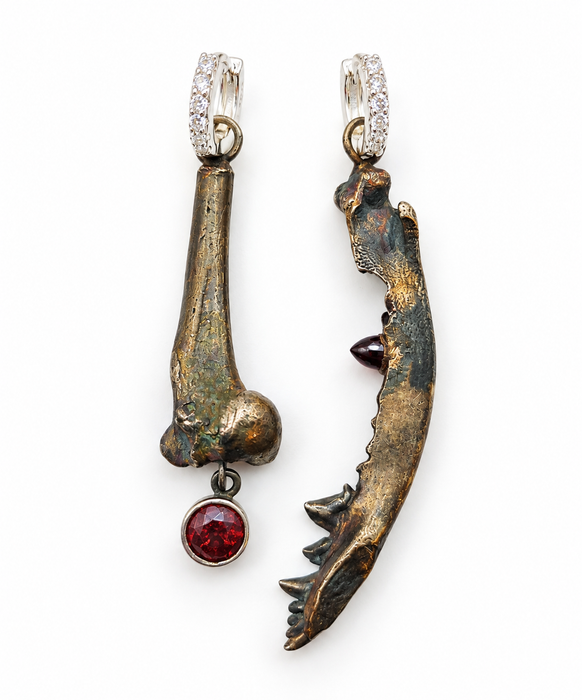 Garnet Bone Earrings
