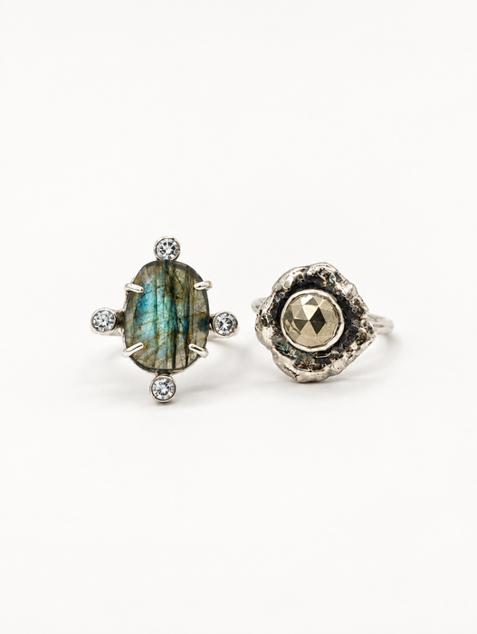 Pyrite Mirrorball Ring