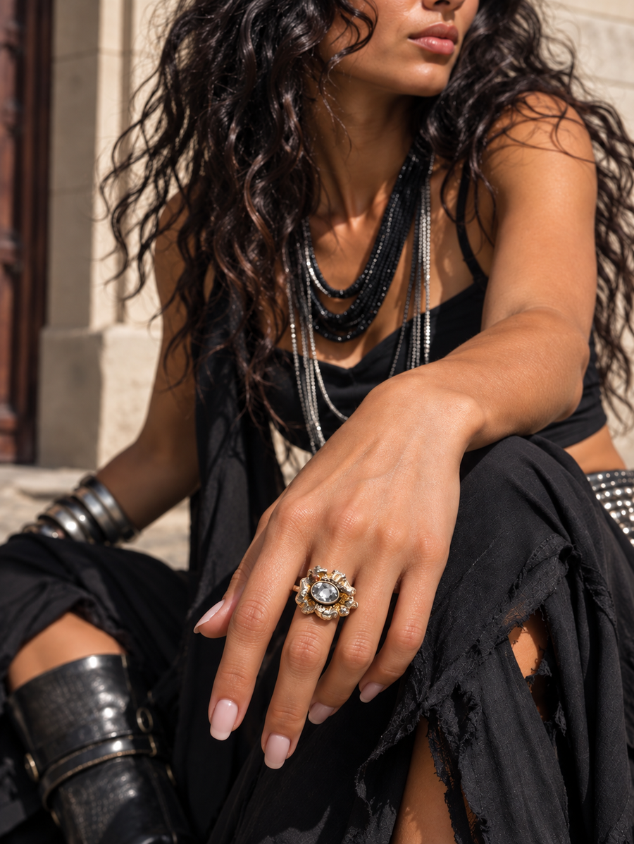 Oval Quartz Rings